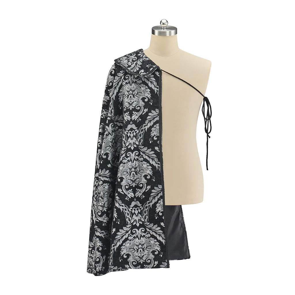 Medieval Brocade Patterned Shawl for Historical Reenactments Christmas Celebrations Gothic Halloween Christmas Events Cosplay Occasions