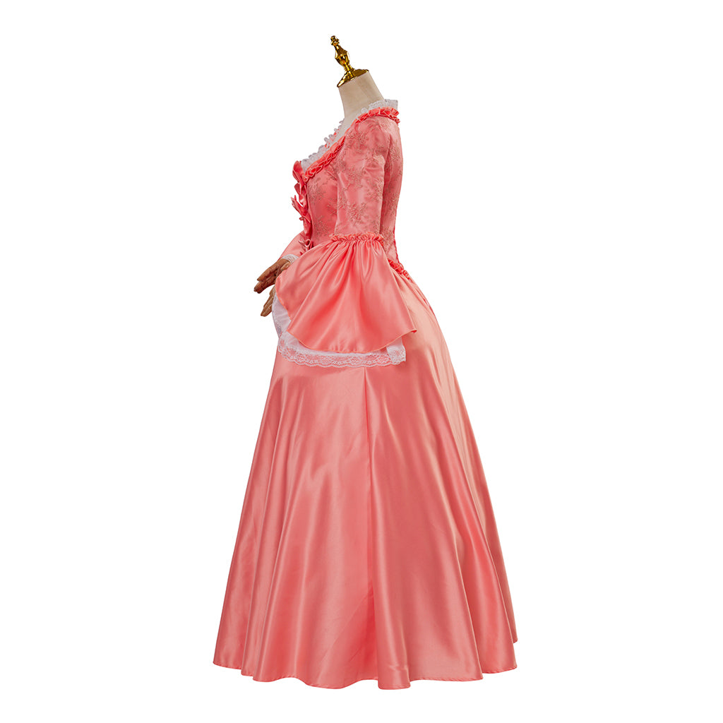Retro Vintage Rococo Victorian Dress Trumpet Sleeve Party Costume Prom Dress Princess Shakespeare Solid Ball Gown Gentlewoman Orange Women's Royal Halloween Carnival Party Evening Dress Valentine's DayParty Masquerade Adults' Dress All