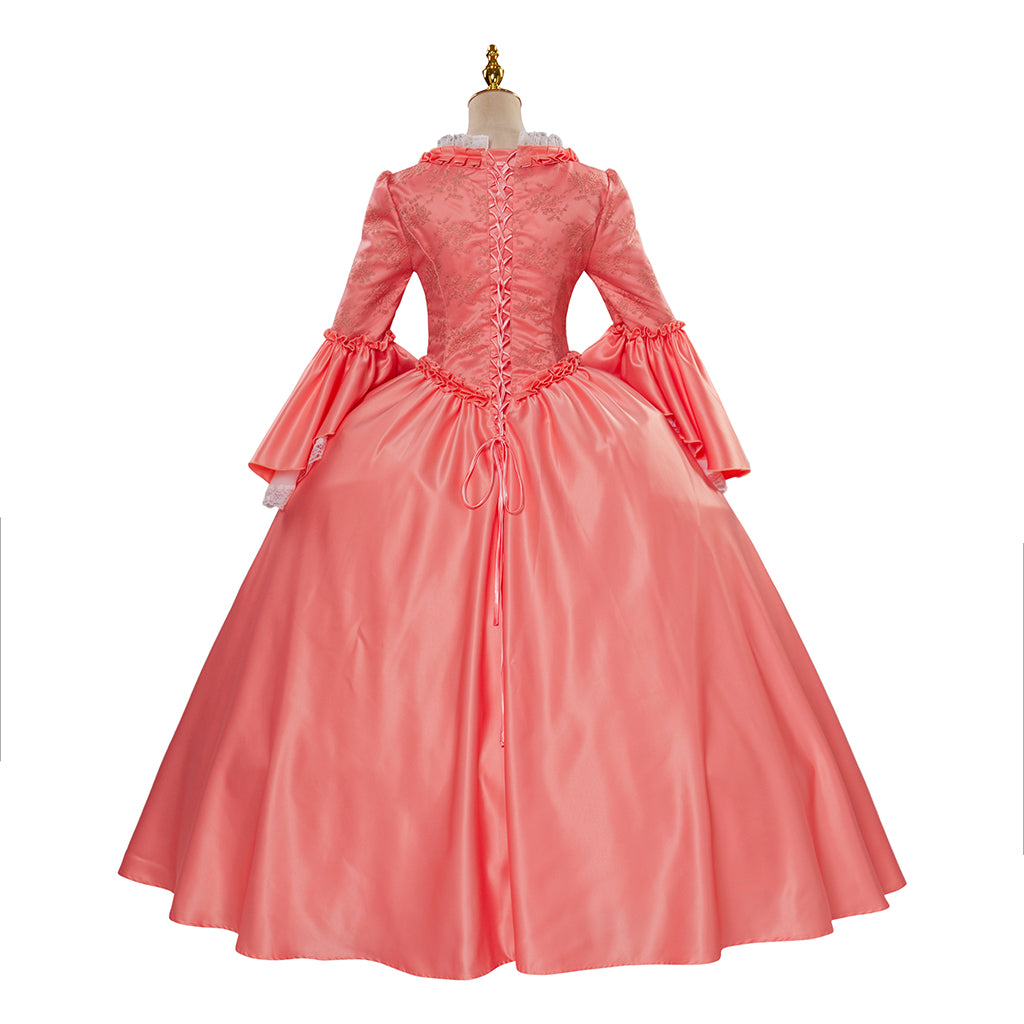 Retro Vintage Rococo Victorian Dress Trumpet Sleeve Party Costume Prom Dress Princess Shakespeare Solid Ball Gown Gentlewoman Orange Women's Royal Halloween Carnival Party Evening Dress Valentine's DayParty Masquerade Adults' Dress All
