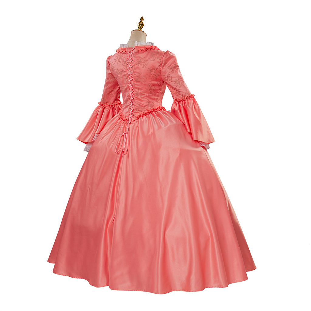 Retro Vintage Rococo Victorian Dress Trumpet Sleeve Party Costume Prom Dress Princess Shakespeare Solid Ball Gown Gentlewoman Orange Women's Royal Halloween Carnival Party Evening Dress Valentine's DayParty Masquerade Adults' Dress All