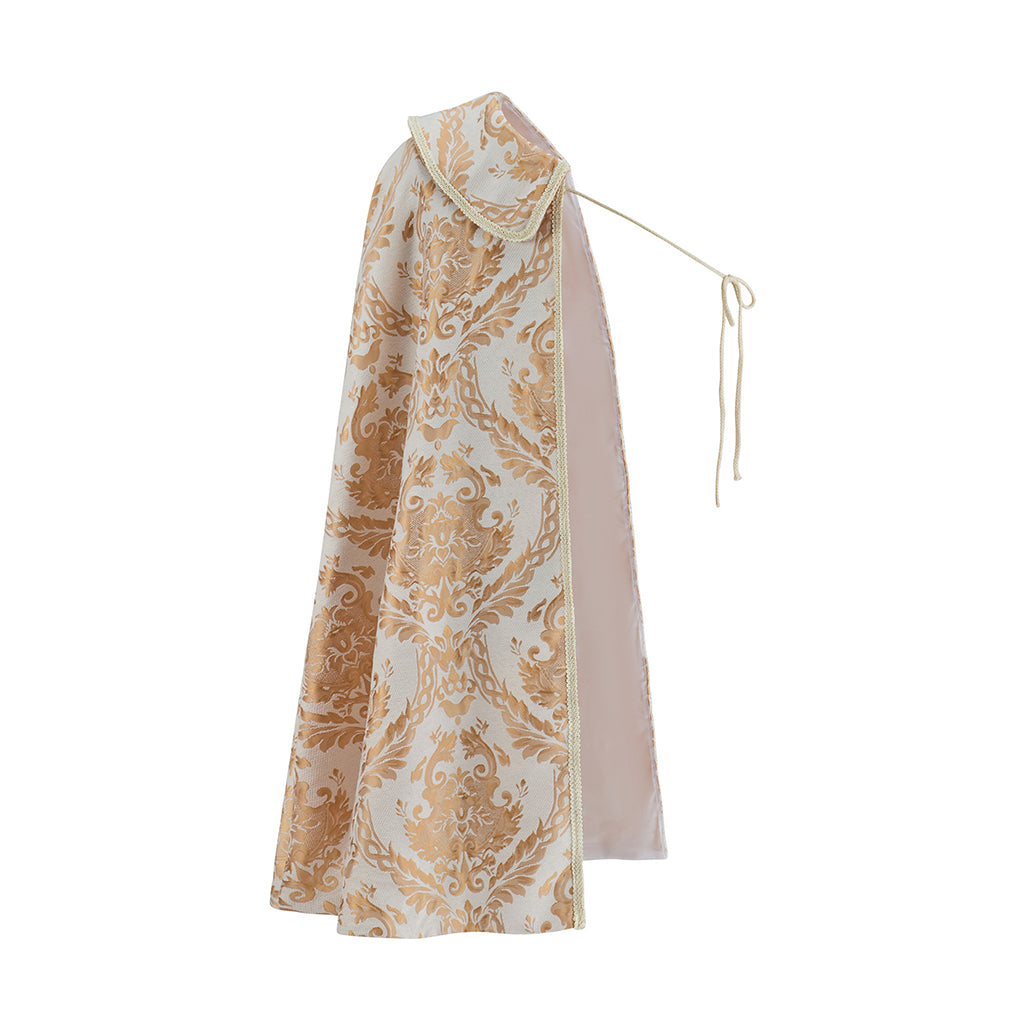 Medieval Brocade Patterned Shawl for Historical Reenactments Christmas Celebrations Gothic Halloween Christmas Events Cosplay Occasions