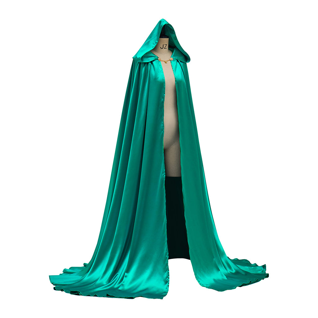 Medieval Red Satin Cloak with Long Train for Historical Reenactments Medieval Themed Gatherings Royal Halloween Christmas Cosplay Events