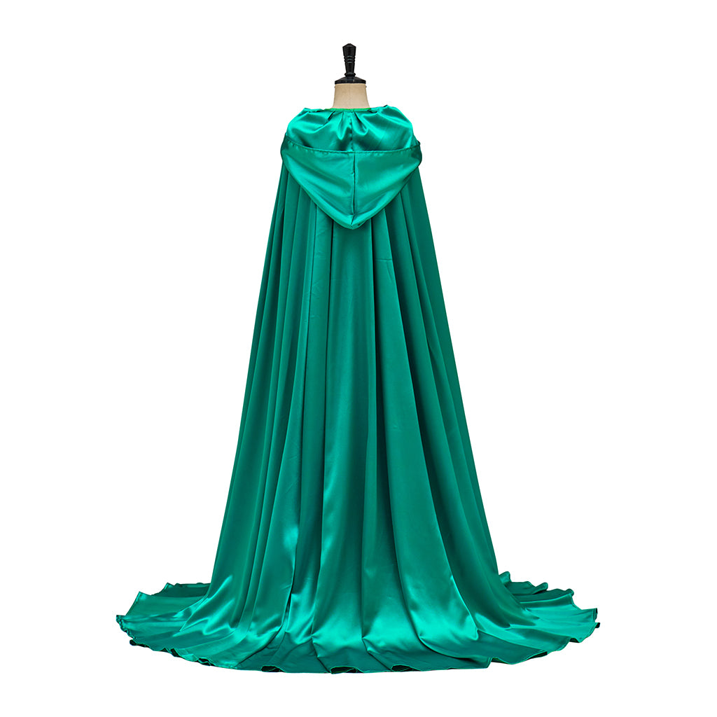 Medieval Red Satin Cloak with Long Train for Historical Reenactments Medieval Themed Gatherings Royal Halloween Christmas Cosplay Events
