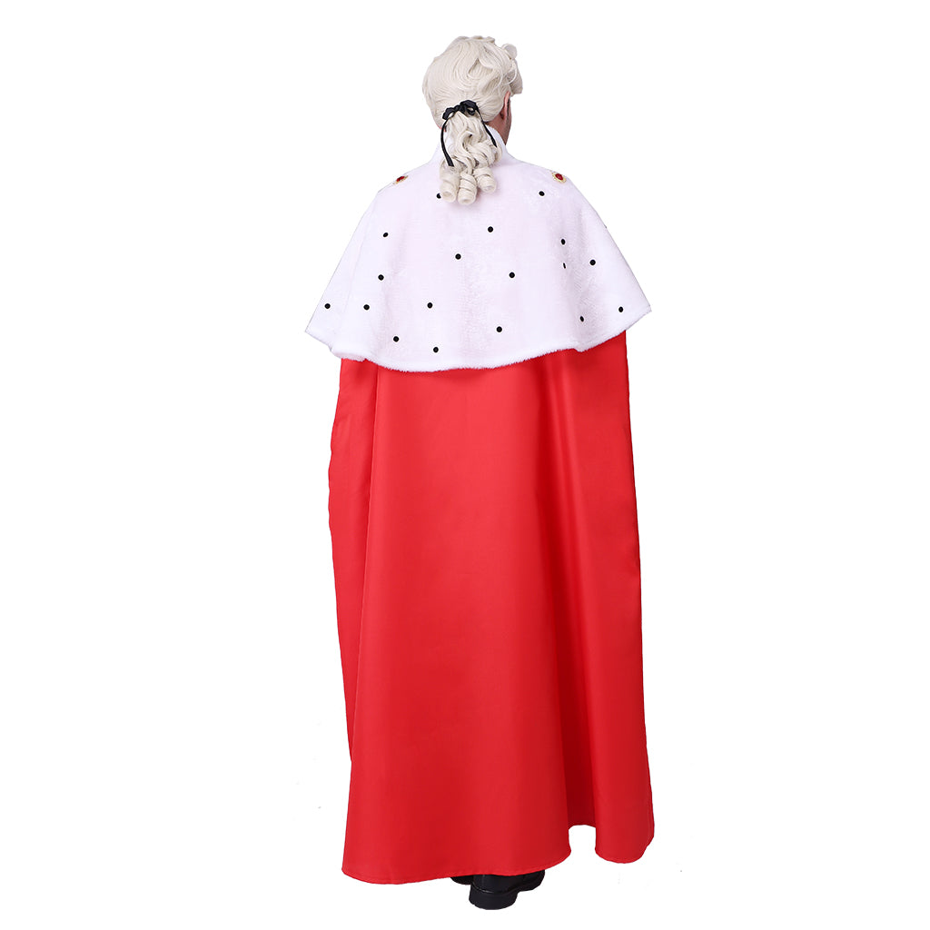 the Musical The Greatest Showman King Cosplay Costume P. T. Barnum Stage Costume Antonio Maria Royal Court Outfit Adult Halloween Charistmas Party Red Suits With Cloak