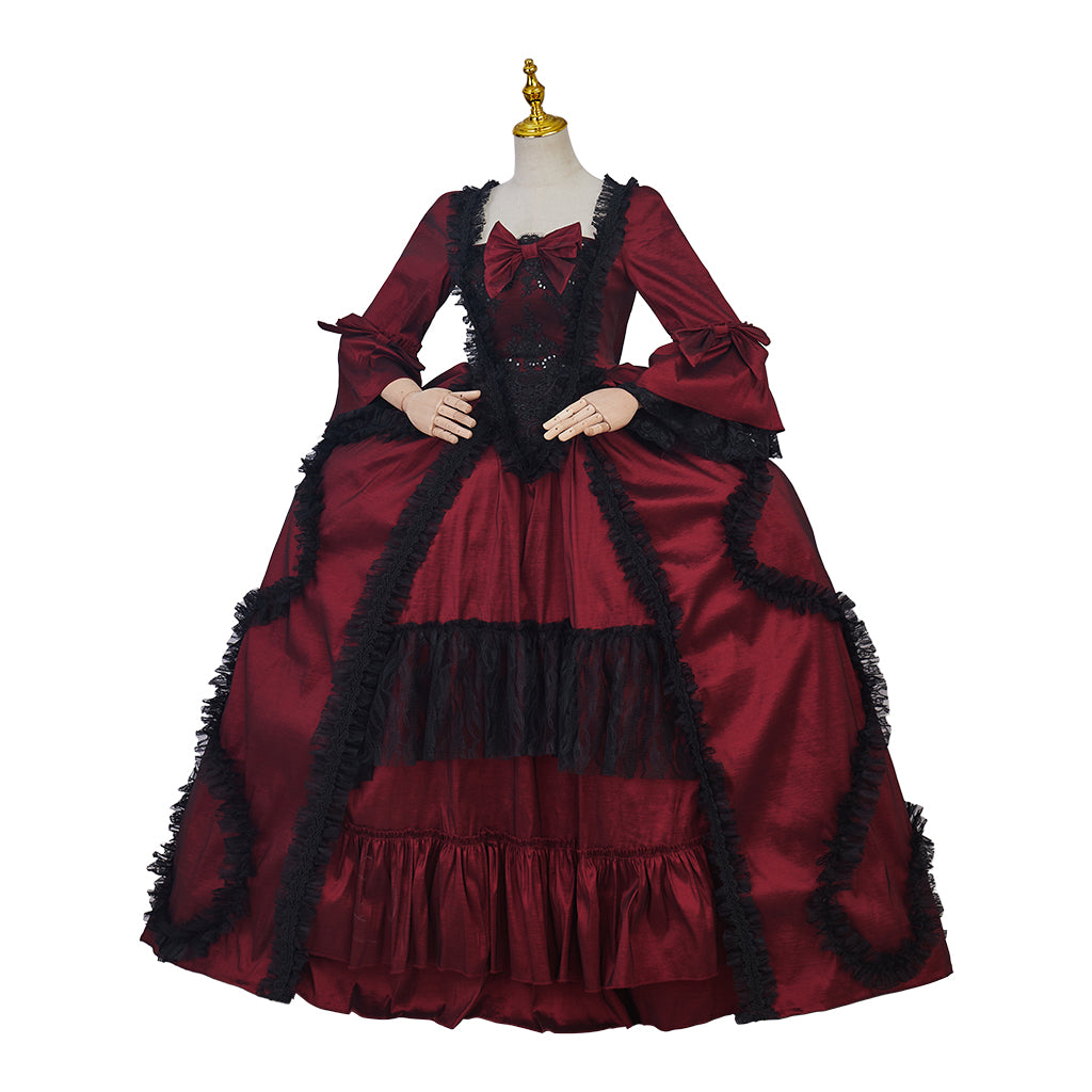 Gothic Rococo Vintage Inspired Dress Party Costume Prom Dress Princess Shakespeare Red Women's Royal Christmas Halloween Carnival Party Evening dress Masquerade Adults' Dress All