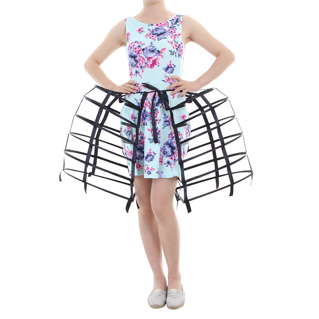 Women's Baroque Pannier Petticoat Victorian Black Crinoline Birdcage Hoop for Victorian Ball Dress Baroque Crinoline Rococo Princess Dress Pannier