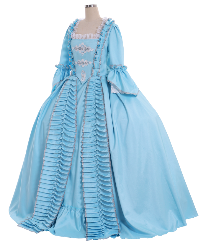 18th Gothic Rococo Dress Party Costume Prom Dress Princess Shakespeare Solid Ball Gown Blue Trumpet Sleeve Women's Royal Christmas Halloween Carnival Party Evening Dress Masquerade Adults' Dress All Seasons