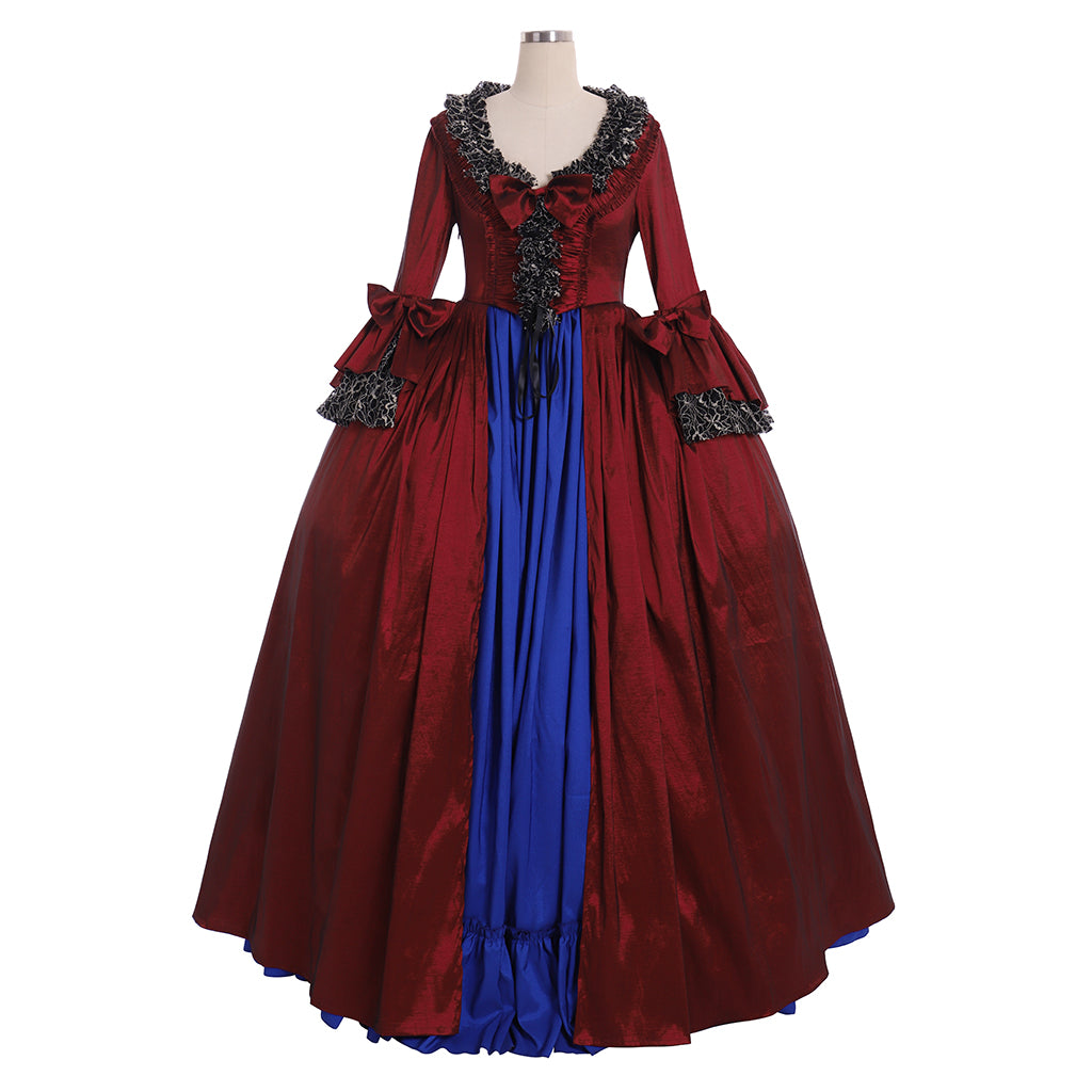 Rococo Victorian Vintage Dress Ball Gown Prom Dress Maria Antonietta Bow Accessory Women's Royal Masquerade Carnival Party Halloween Adults' Dress