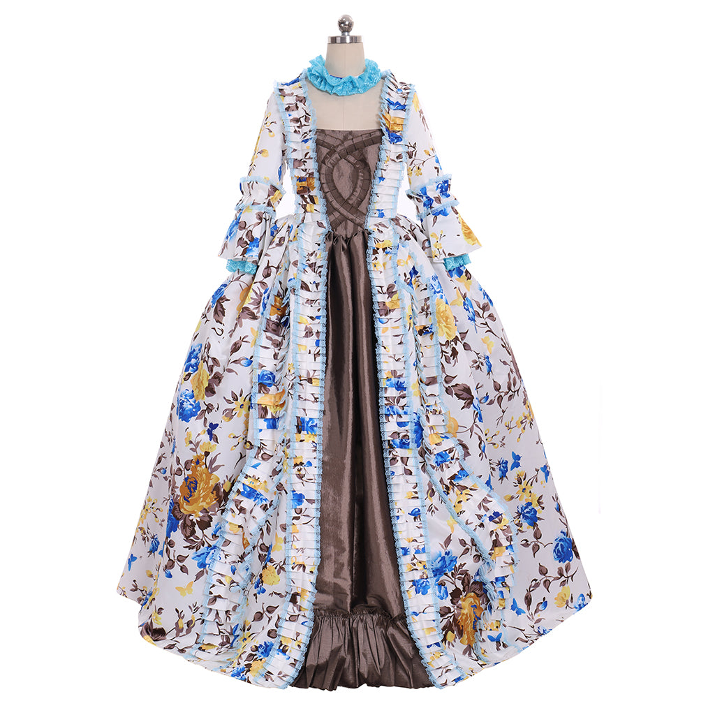Gothic Rococo Victorian Dress Necklace Style For The Neck Flare Cuff Sleeve Party Costume Prom Dress Princess Shakespeare Solid Color Ball Gown Pint Dsign Women's Royal Halloween Carnival Valentine's Day Party Evening Dress Masquerade Adults' Dress All