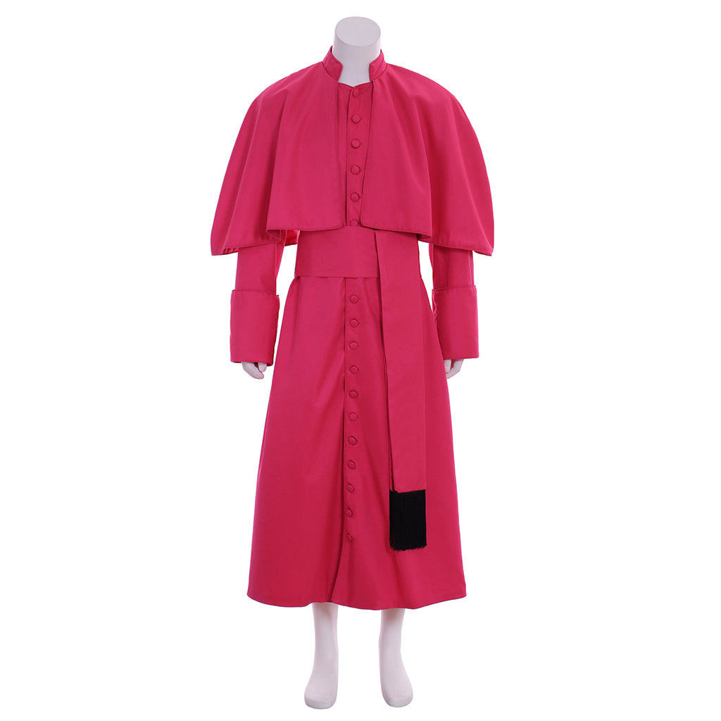 Medieval Men's Long Buttoned Robe Ecclesiastical Style Outfit for Cosplay or Themed Events Halloween Christmas or Themed Parties