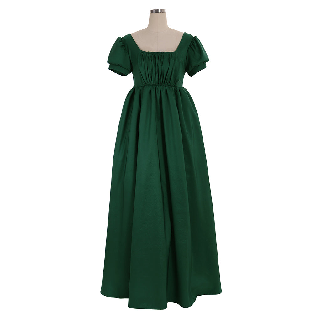 Medieval Women Viking Dark Green Cosplay Costume Adult Renaissance Ancient Gown With Short Sleeves Norse Gothic Ladies Halloween Christmas Dress
