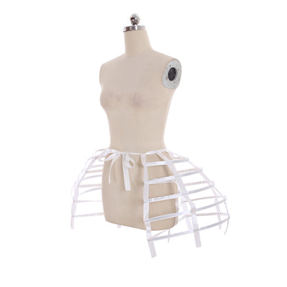 Women's Baroque Pannier Petticoat Victorian White Crinoline Birdcage Hoop for Victorian Ball Dress Baroque Crinoline Rococo Princess Dress Pannier