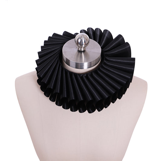 Women's Ruffled Victorian Renaissance Neck Satin Choker Collar Ruff collar