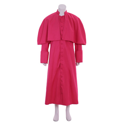 Medieval Men's Long Buttoned Robe Ecclesiastical Style Outfit for Cosplay or Themed Events Halloween Christmas or Themed Parties