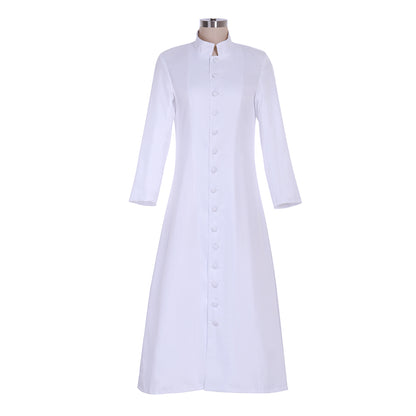 Medieval Women Renaissance Blue Cosplay Costume Adult Ancient Long Dress With Mandarin Collar Long Sleeve Gothic Ladies Halloween Party Dress