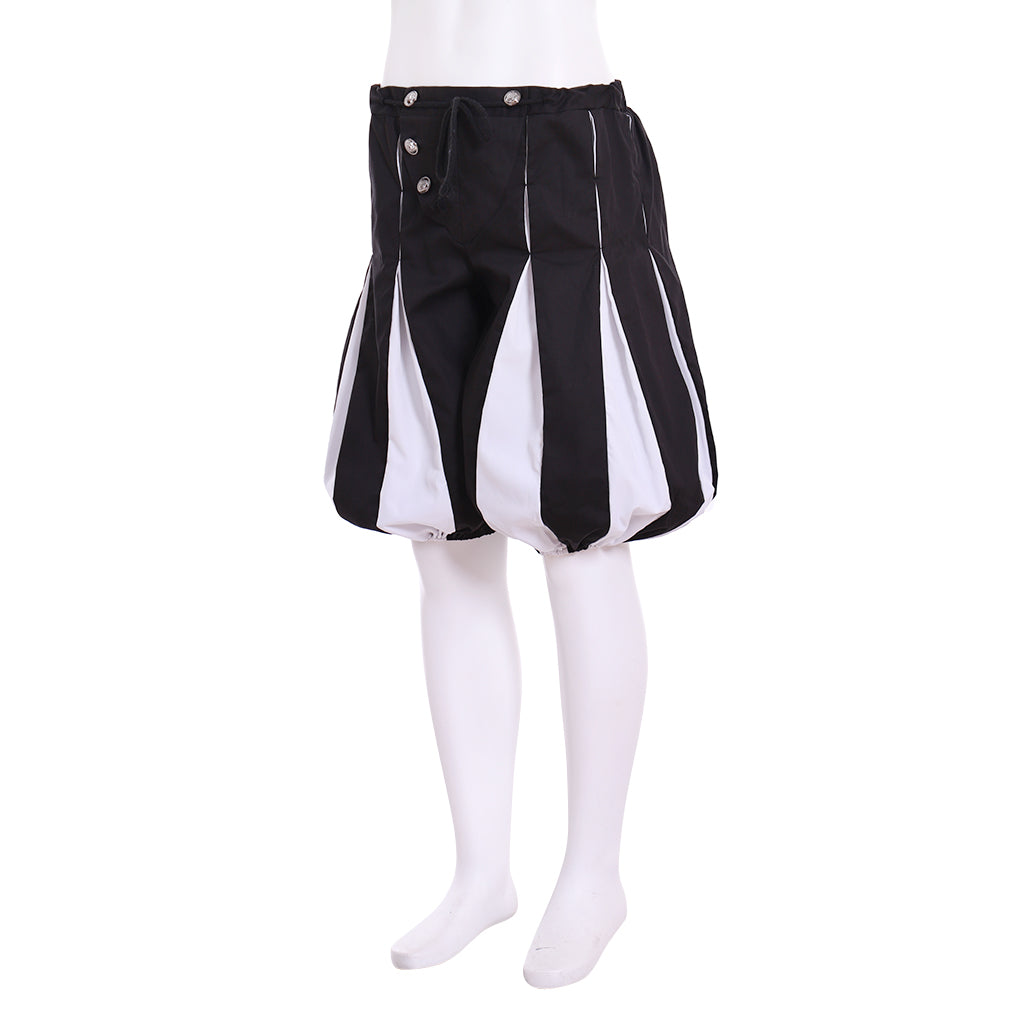 Medieval Men's Black and White Striped Puffed Breeches Costume for Cosplay Themed Events, Halloween, Christmas or Parties