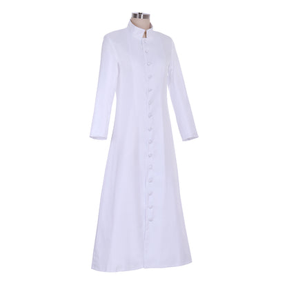 Medieval Women Renaissance Blue Cosplay Costume Adult Ancient Long Dress With Mandarin Collar Long Sleeve Gothic Ladies Halloween Party Dress