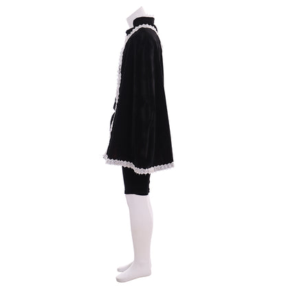 Men's Renaissance Tudor-style Black Cloak and Breeches Costume  for Cosplay Themed Events Halloween Christmas or Themed Parties
