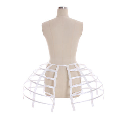 Women's Baroque Pannier Petticoat Victorian White Crinoline Birdcage Hoop for Victorian Ball Dress Baroque Crinoline Rococo Princess Dress Pannier