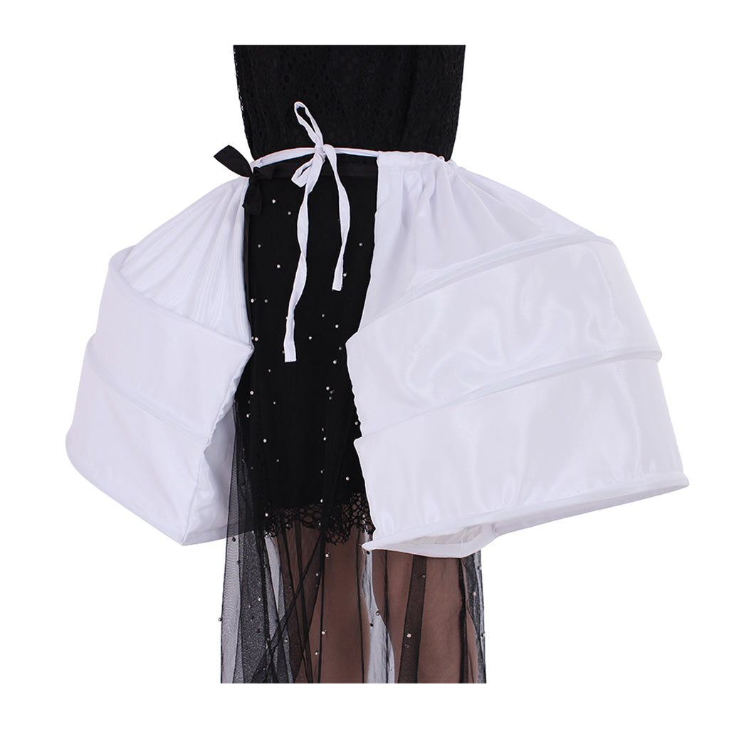 Women's Vintage White Pannier Crinoline Underskirt Victorian Baroque Style for Ball Dress Cosplay  Princess Dress and Retro Outfits