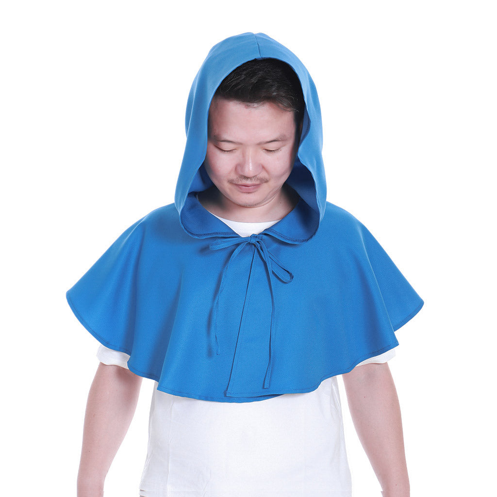 Medieval Gothic Hooded Short Cloak Cropped Cape for Cosplay  Halloween Costumes