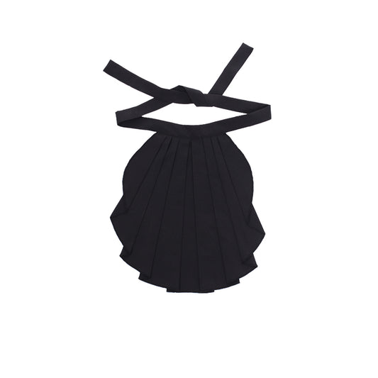Victorian-Inspired Black Tiered Ruffle Choker Collar