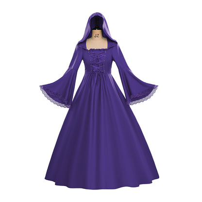 Medieval Hooded Gowns with Long Sleeves for Historical Reenactments Medieval Themed Halloween Christmas