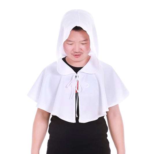 Medieval Gothic Hooded Short Cloak Cropped Cape for Cosplay  Halloween Costumes