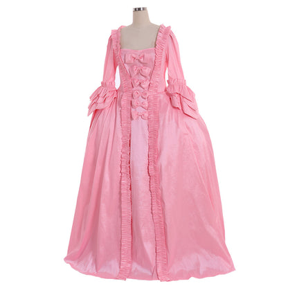 18th Gothic Rococo Dress Party Costume Prom Dress Princess Shakespeare Solid Ball Gown Bow Accessory Trumpet Sleeve Pink Women's Royal Christmas Halloween Carnival Party Evening Dress Masquerade Adults' Dress All Seasons