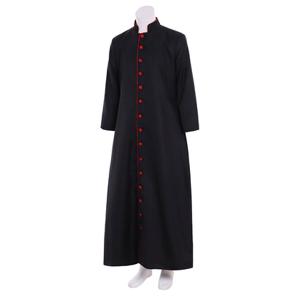 Medieval Men Renaissance Blue Button - Down Cosplay Costume Adult Vintage Court Long Sleeve Maxi Robe Men's Halloween Christmas