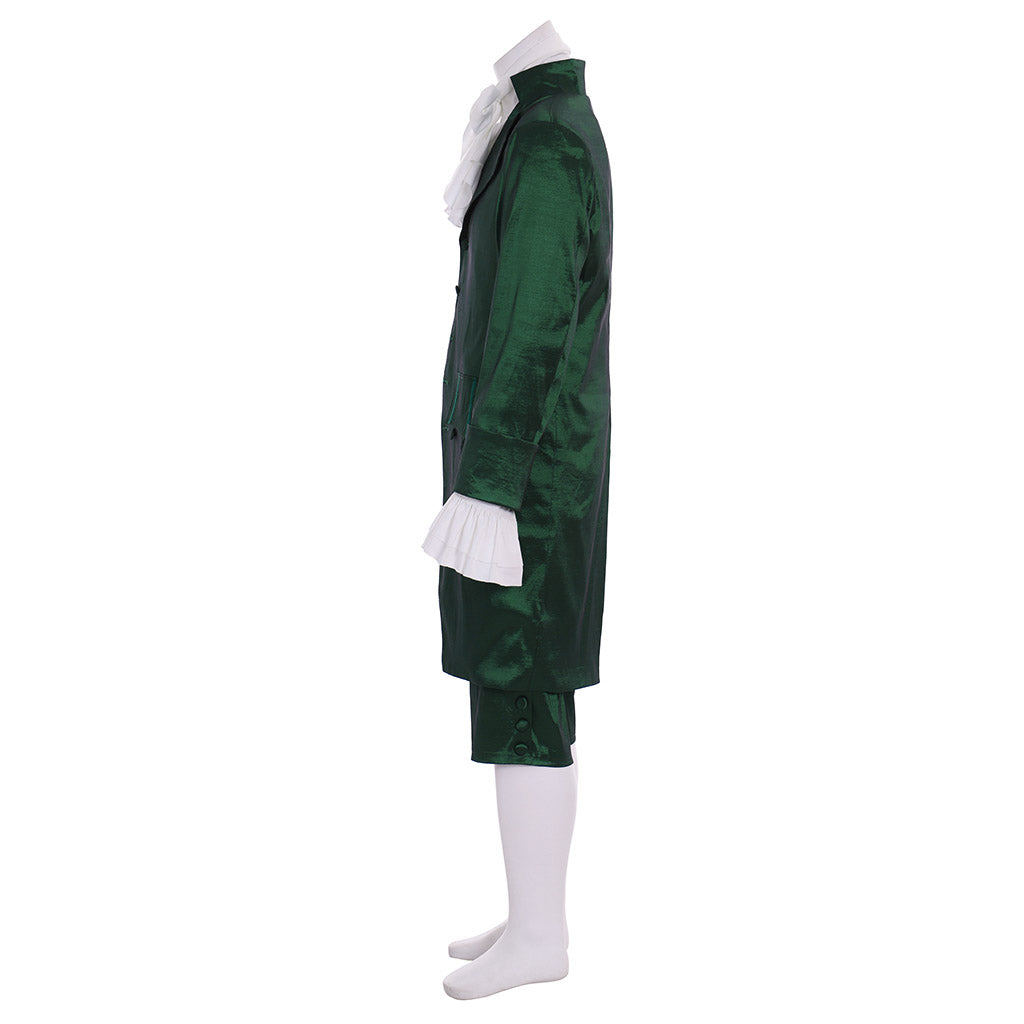 18th Century European Rococo Style Gentleman's Coat with Ruffled Cuffs and Jabot for Historical Reenactments Cosplay Events Halloween Christmas or Parties