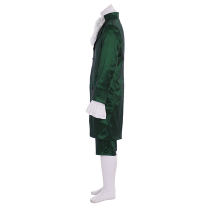 18th Century European Rococo Style Gentleman's Coat with Ruffled Cuffs and Jabot for Historical Reenactments Cosplay Events Halloween Christmas or Parties