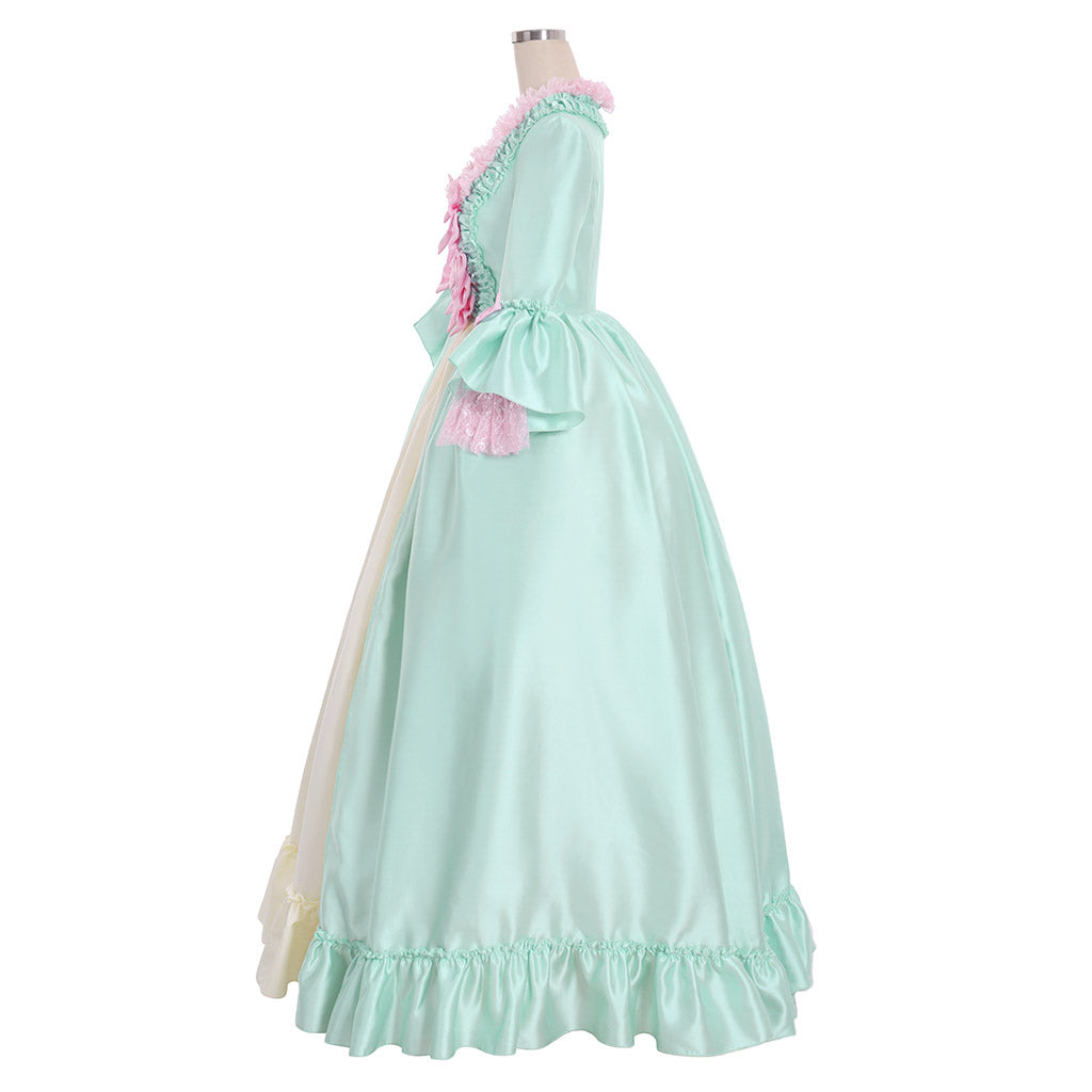 Rococo Victorian Vintage Dress Ball Gown Prom Dress Maria Antonietta Bow Accessory Flare Cuff Sleeve Women's Royal Masquerade Carnival Party Halloween Adults' Dress