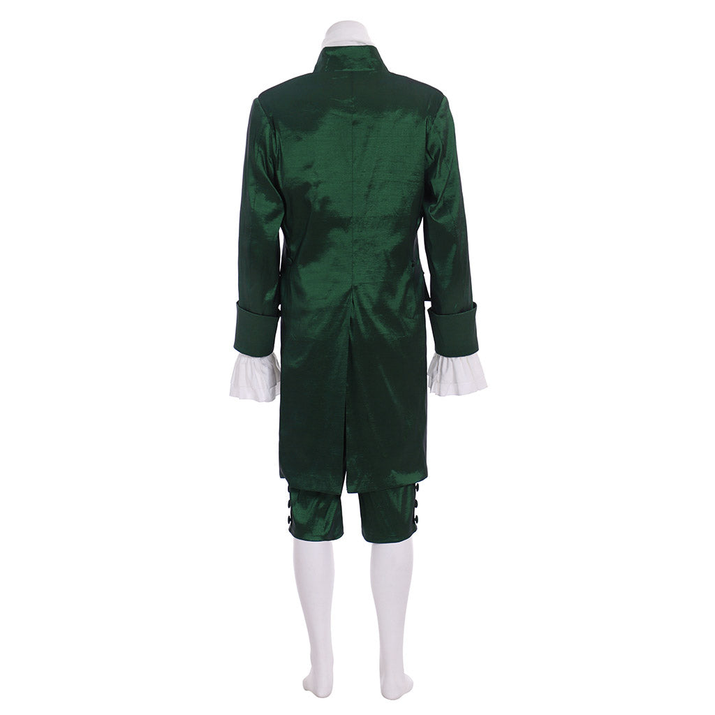 18th Century European Rococo Style Gentleman's Coat with Ruffled Cuffs and Jabot for Historical Reenactments Cosplay Events Halloween Christmas or Parties