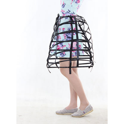 Women's Baroque Pannier Petticoat Victorian Black Crinoline Birdcage Hoop for Victorian Ball Dress Baroque Crinoline Rococo Princess Dress Pannier