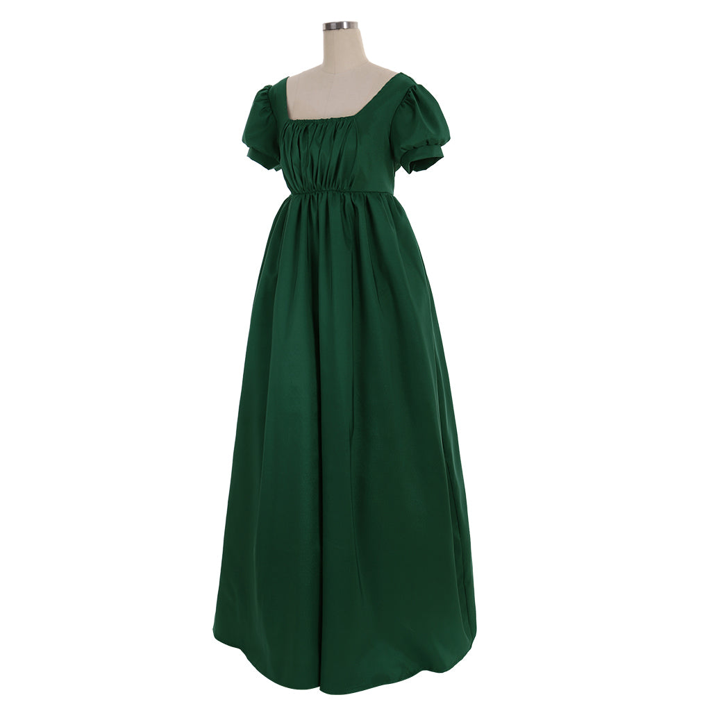 Medieval Women Viking Dark Green Cosplay Costume Adult Renaissance Ancient Gown With Short Sleeves Norse Gothic Ladies Halloween Christmas Dress