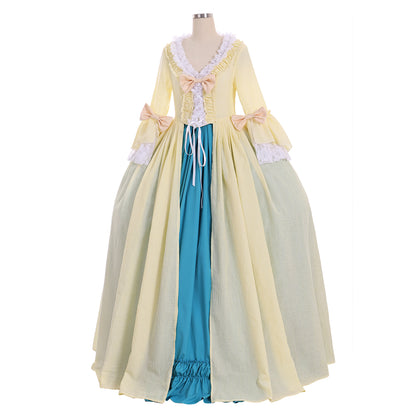 Rococo Victorian Vintage Dress Ball Gown Prom Dress Maria Antonietta Bow Accessory Women's Royal Masquerade Carnival Party Halloween Adults' Dress