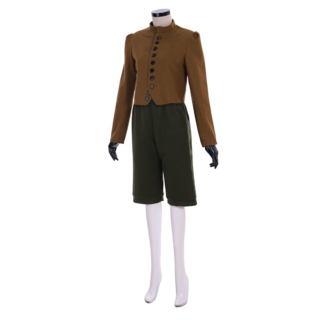 Renaissance Men's Brown Jacket and Green Breeches for Cosplay or Themed Events Halloween Christmas or Themed Parties