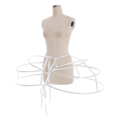 Women's Baroque Pannier Petticoat Victorian White Crinoline Birdcage Hoop for Victorian Ball Dress Baroque Crinoline Rococo Princess Dress Pannier