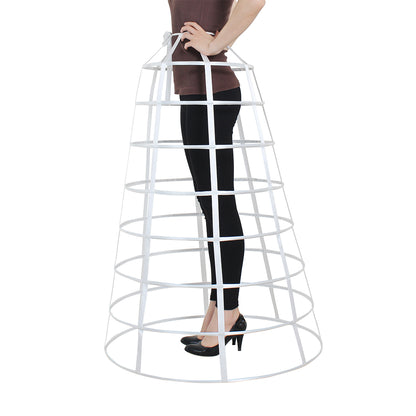 Women's Baroque Pannier Petticoat Victorian White Crinoline Birdcage Hoop for Victorian Ball Dress Baroque Crinoline Rococo Princess Dress Pannier