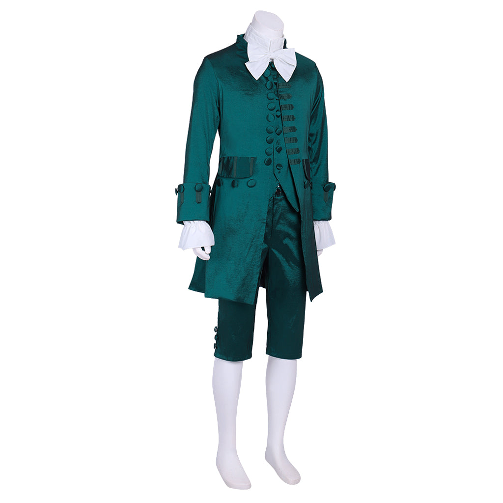 Medieval Men's Emerald Green Luxurious - Styled Aristocratic Court Costume Cosplay Stage Outfit Adult Halloween Christmas Party Themed Outfit