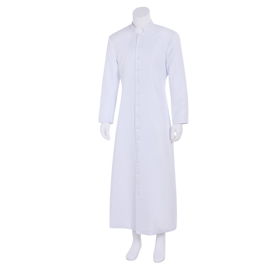 Medieval Men Renaissance Blue Button - Down Cosplay Costume Adult Vintage Court Long Sleeve Maxi Robe Men's Halloween Christmas