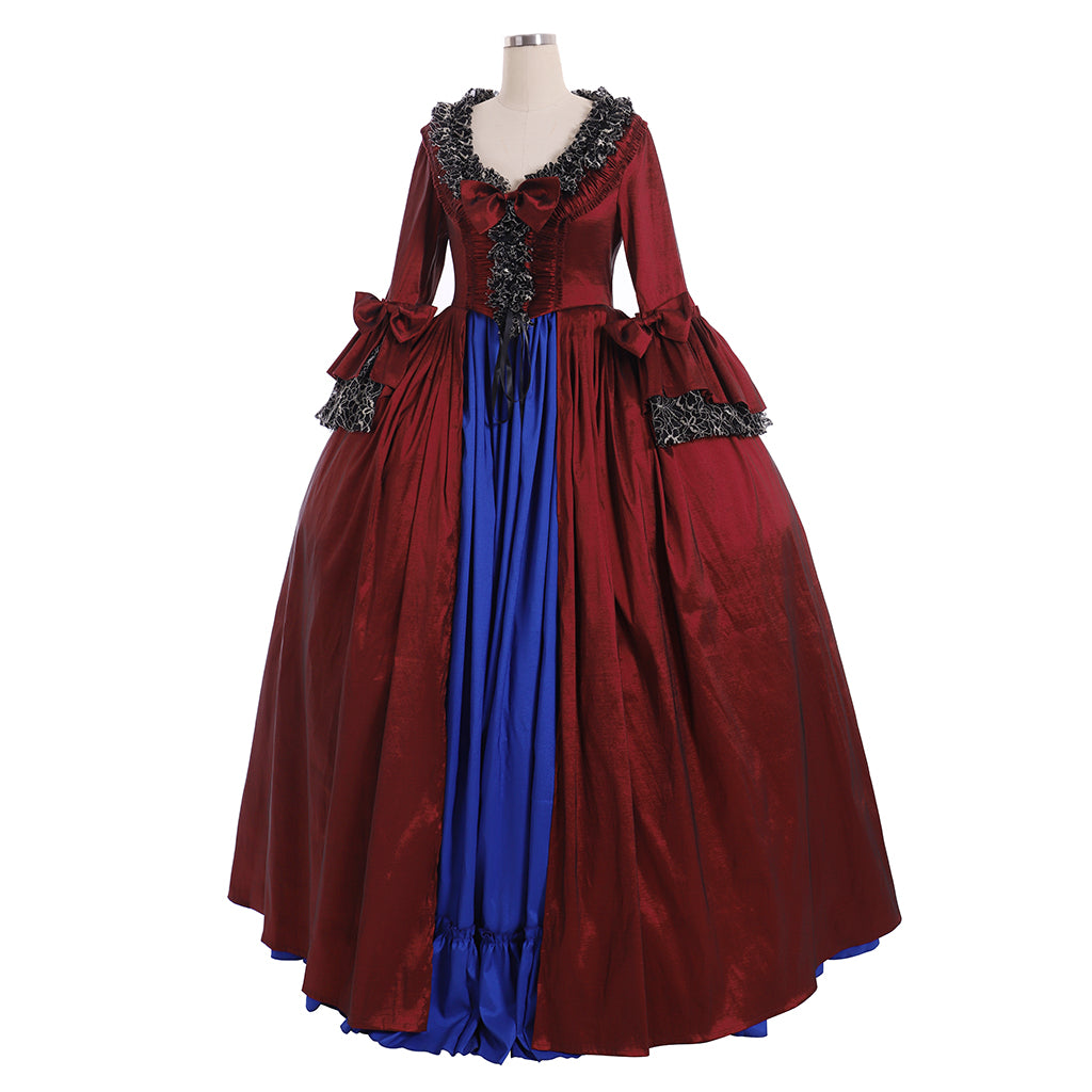 Rococo Victorian Vintage Dress Ball Gown Prom Dress Maria Antonietta Bow Accessory Women's Royal Masquerade Carnival Party Halloween Adults' Dress