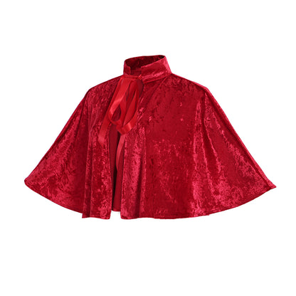 Medieval Women Gothic Red Cosplay Costume Adult Renaissance Vintage Velvet Cloak Gothic Ladies Halloween Party Outerwear