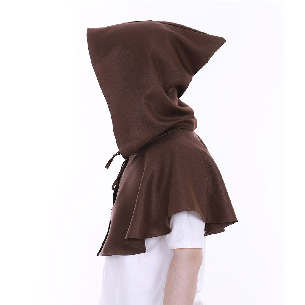 Medieval Gothic Hooded Short Cloak Cropped Cape for Cosplay  Halloween Costumes