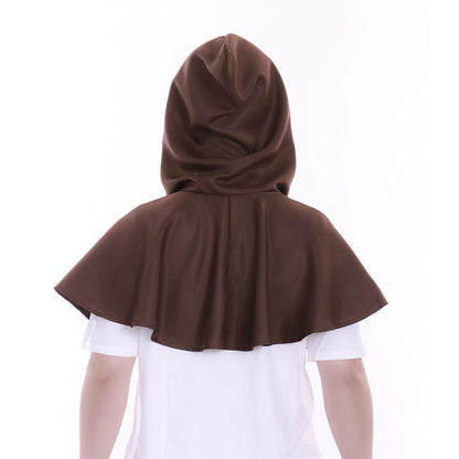 Medieval Gothic Hooded Short Cloak Cropped Cape for Cosplay  Halloween Costumes