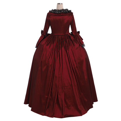 Rococo Victorian Vintage Dress Ball Gown Prom Dress Maria Antonietta Bow Accessory Women's Royal Masquerade Carnival Party Halloween Adults' Dress