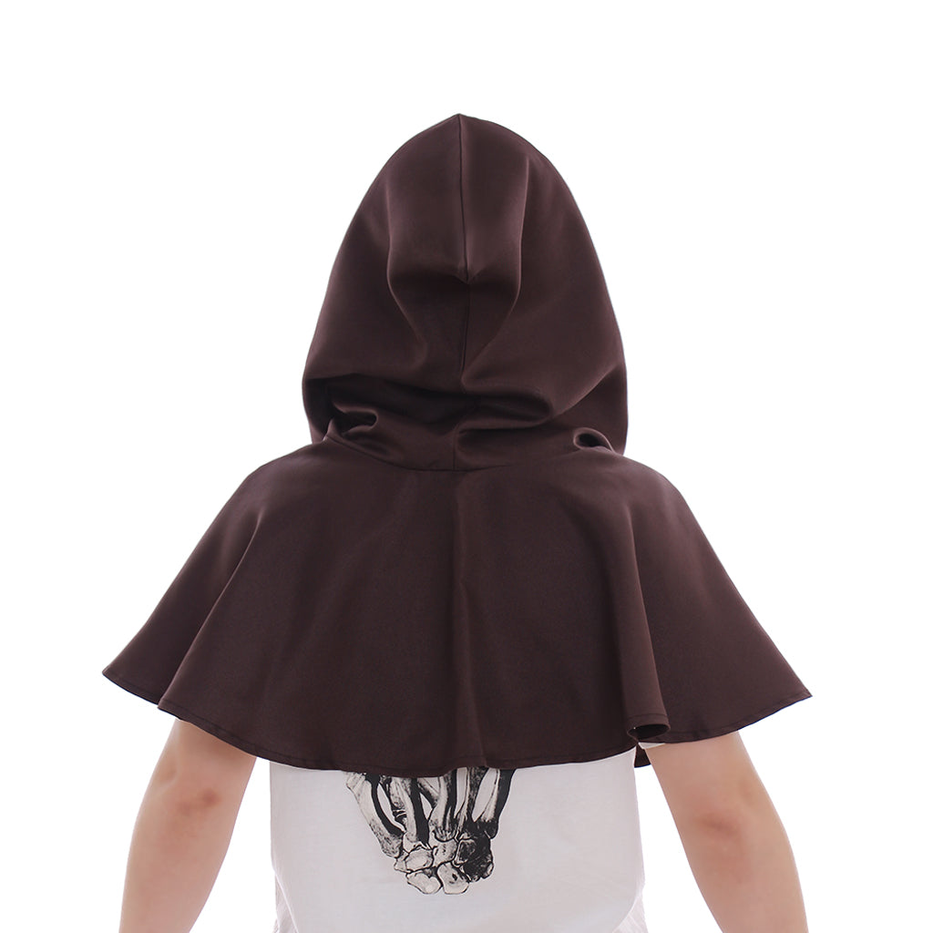 Medieval Gothic Hooded Short Cloak Cropped Cape for Cosplay  Halloween Costumes