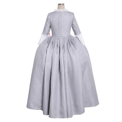 Gothic Rococo Victorian Dress Cuff Sleeve Party Costume Solid Color Ball Gown Prom Dress Princess Shakespeare Solid Color Ball Gown Gray Women's Royal Halloween Carnival Valentine's Day Party Evening Dress Masquerade Adults' Dress All