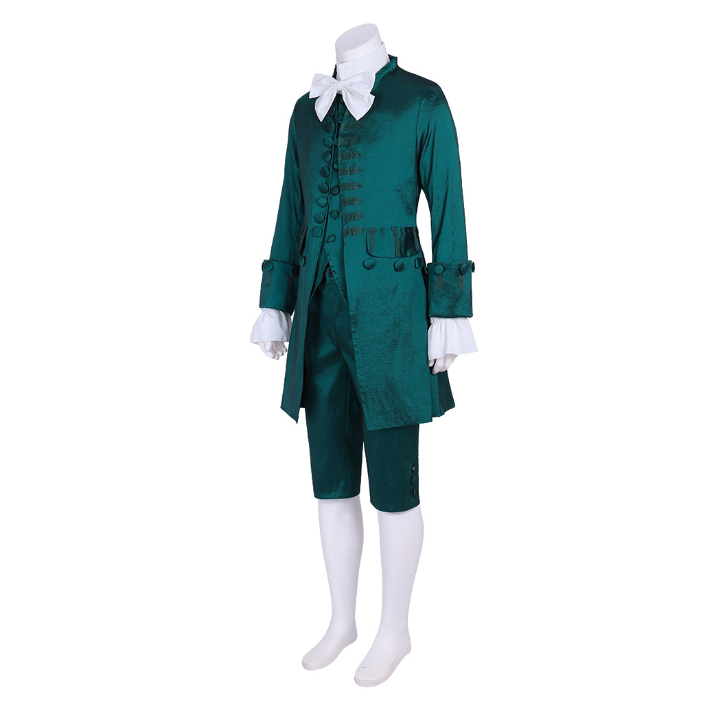 Medieval Men's Emerald Green Luxurious - Styled Aristocratic Court Costume Cosplay Stage Outfit Adult Halloween Christmas Party Themed Outfit